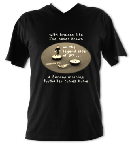 Footy black t-shirt v neck